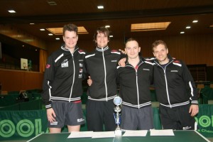 Die Hessenpokalsieger: Andrija Dragicevic, Lovre Dragicevic, Gregor Surnin und Florian Strasser (v.l.n.r.)