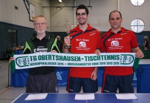 Sieger in der 3. Kreisklasse bei der Krteispokalendrunde:Michael Böttger, Pierre Eidmann und Manuel Renger (v.l.n.r.)