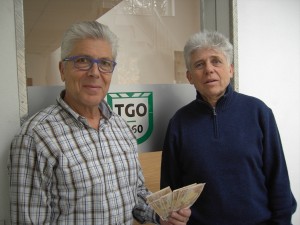 Spendenübergabe: Thomas Zeiger und Jan Reinbold